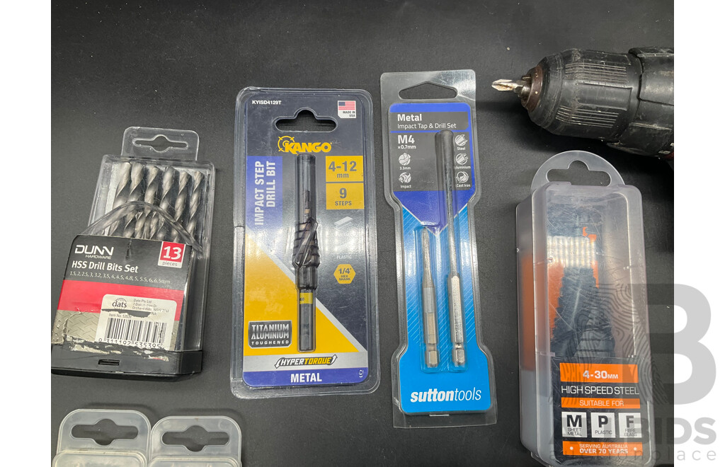 OZITO 18V Drill Driver and Assorted Tools and Accessories - Lot of 16