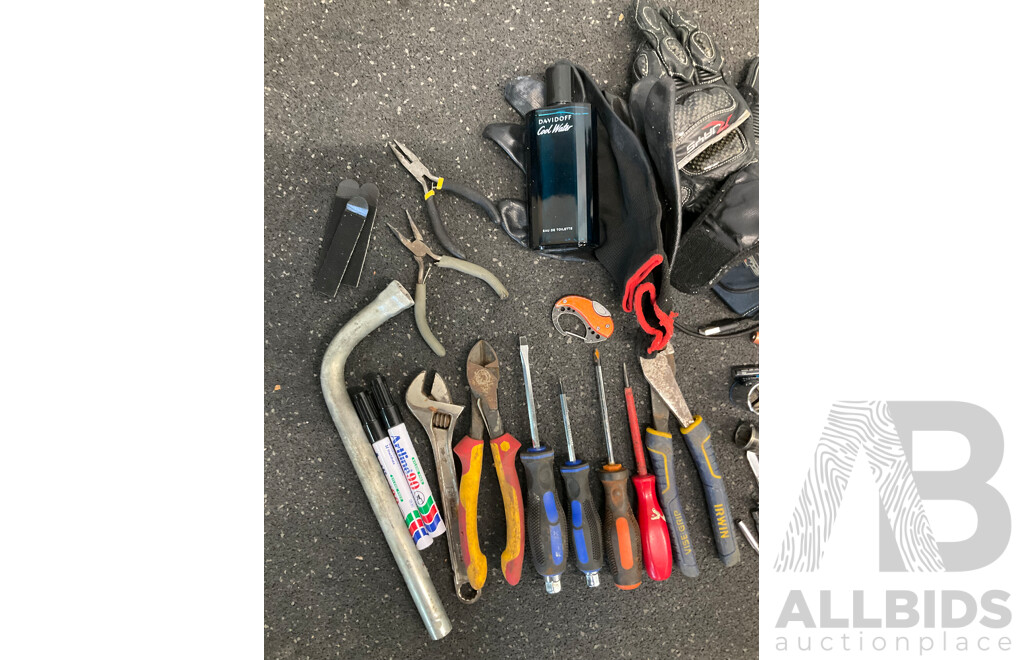 RYOBI 18V ONE+ Drill Driver with Battery, DREMEL Rotary Tool, NIKE Duffle Bag and Assorted Tools