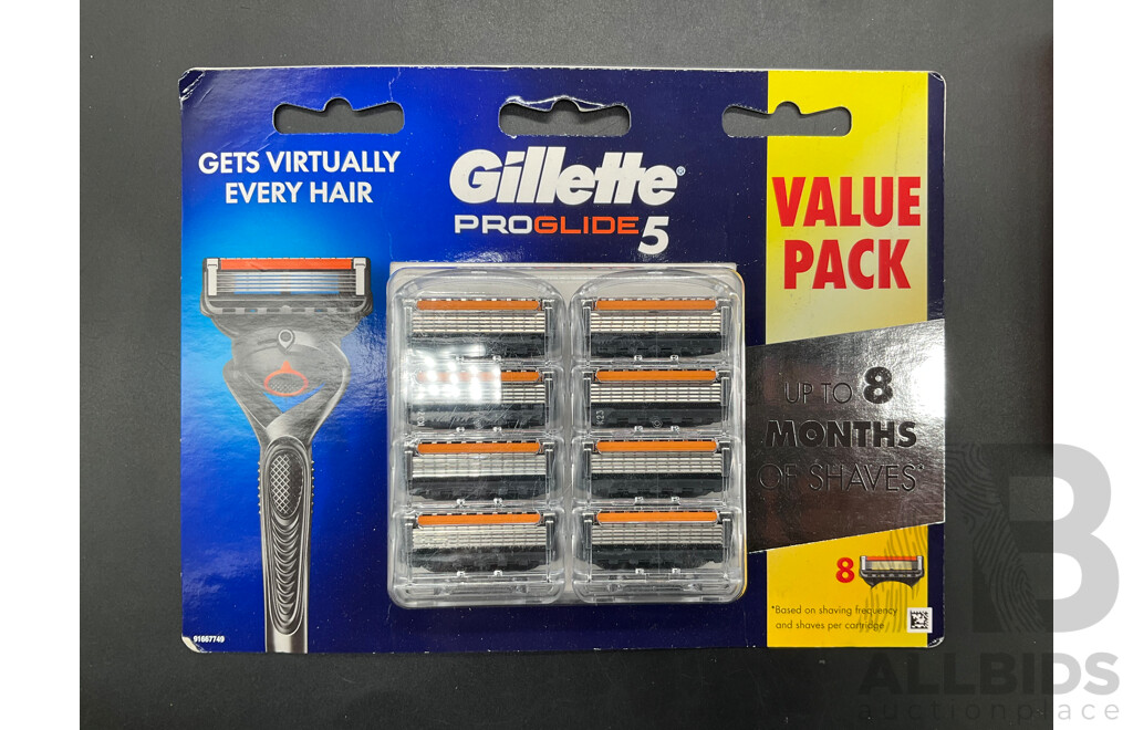 GILLETTE ProGlide 5 - 8 Pack - Lot of 7