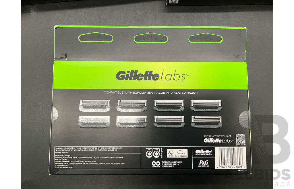 GILLETTE Labs XXL - 8 Pack - Lot of 5