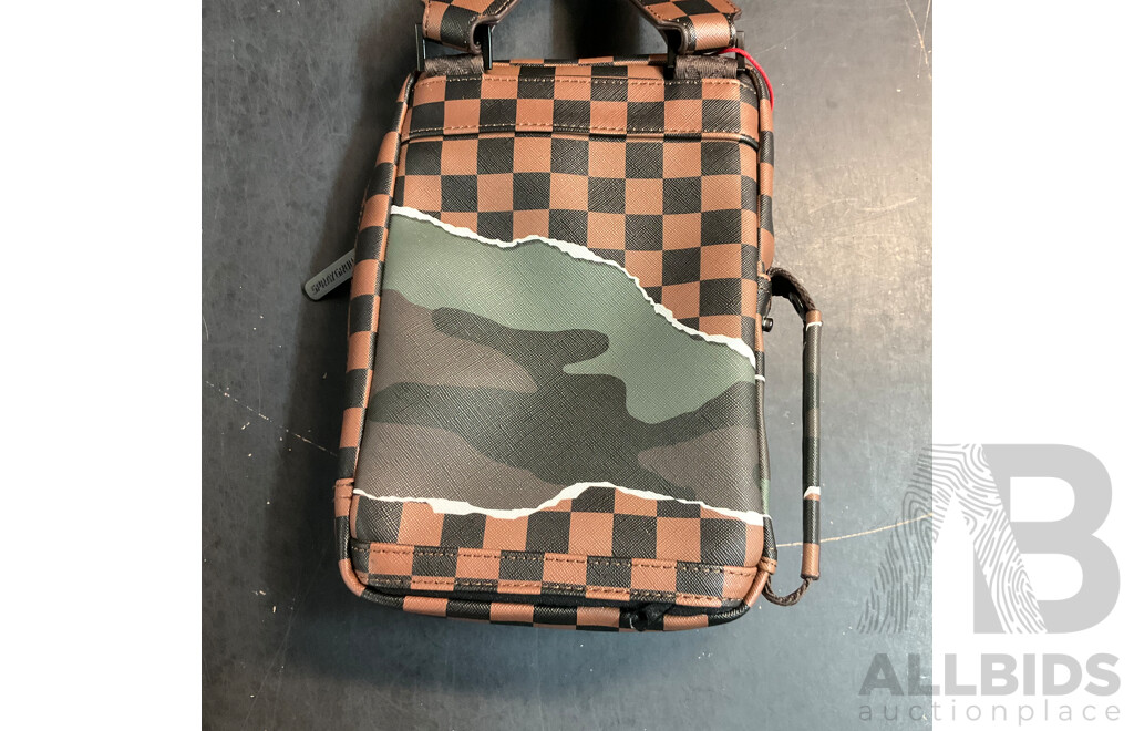 Sprayground Tear It Up Camo Sling Bag & H&M Bum Bag - Lot of 2