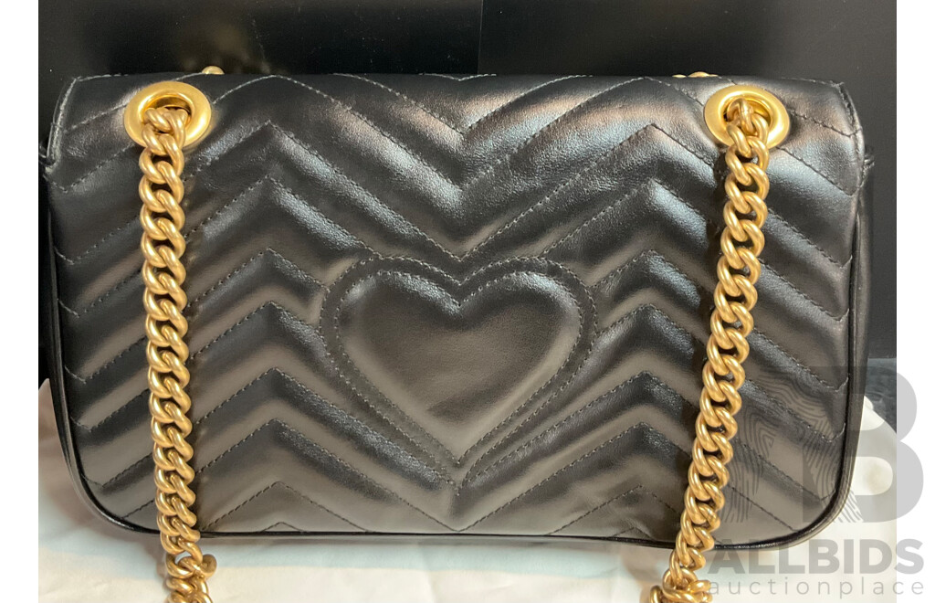 Ladies Black Crossbody Bag Branded Gucci 