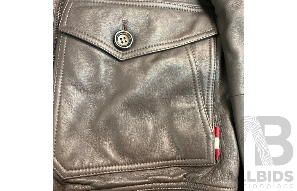BALLY Brown Leather Jacket