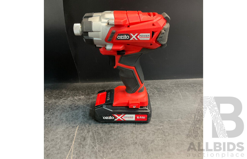 OZITO Impact Driver & Blower with 3 Batteries