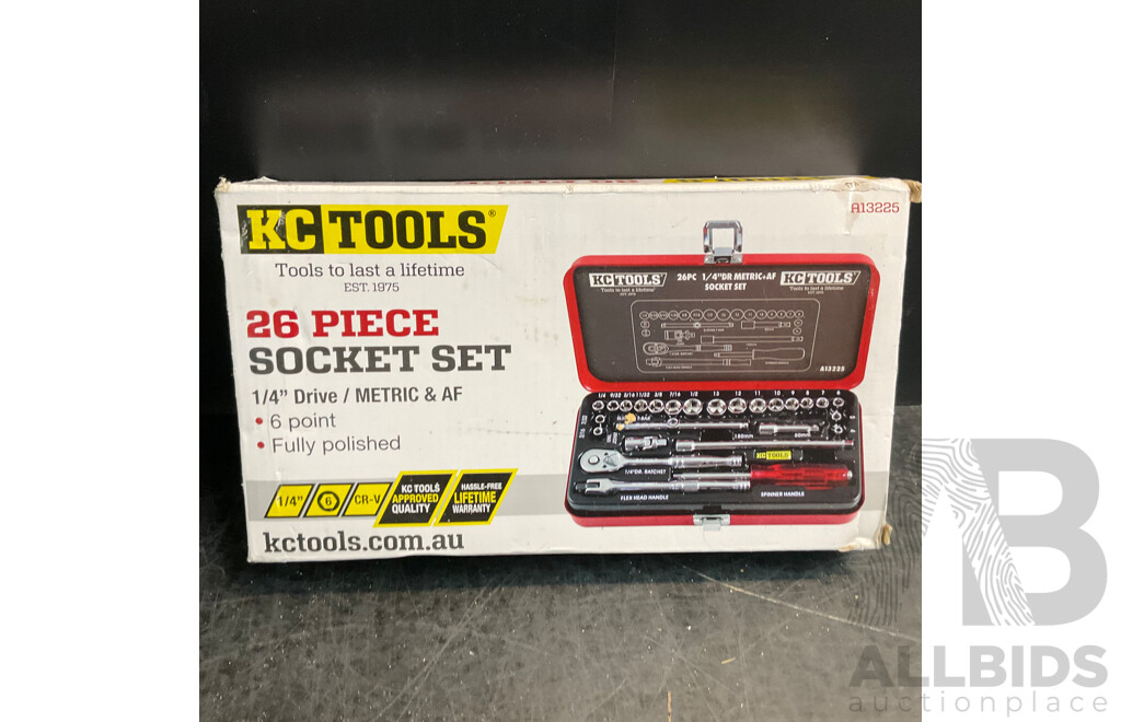 Assorted Spanner Set , Socket Set and Tool Set - Lot of 4