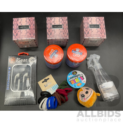 JIMMY CHOO 40ml Eau De Parfum, IGEAR Earphone and Other - Lot of 9