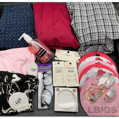 Assorted Women's Clothing, Costume Jewellery and Cosmetics