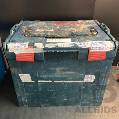 BOSCH Box Contains GWS1440C Angle Grinder & Assorted Car-Related Tools