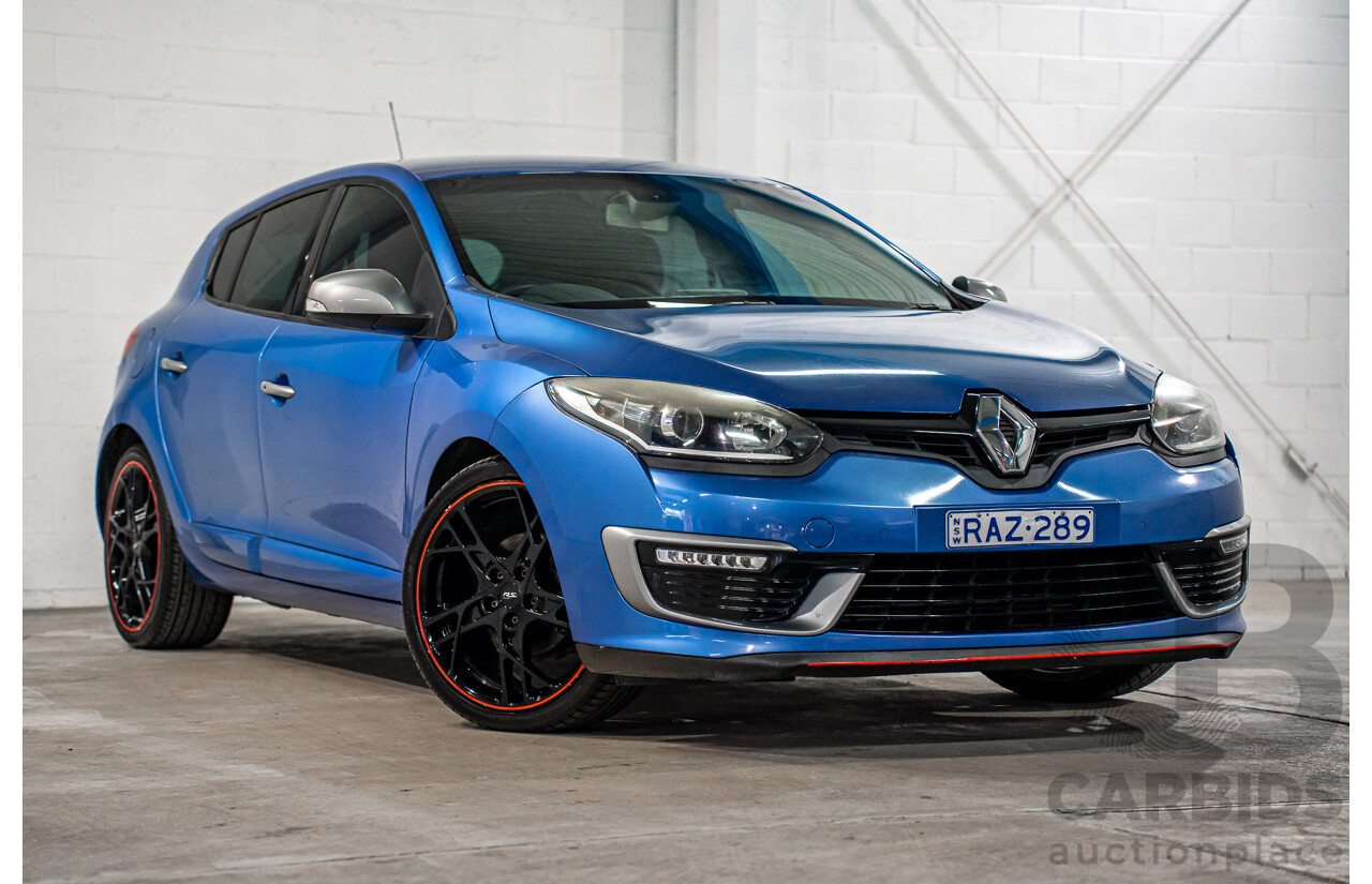 1/2015 Renault Megane Gt-Line B95 MY14 5d Hatchback Malta Blue Metallic Turbo Diesel 1.5L