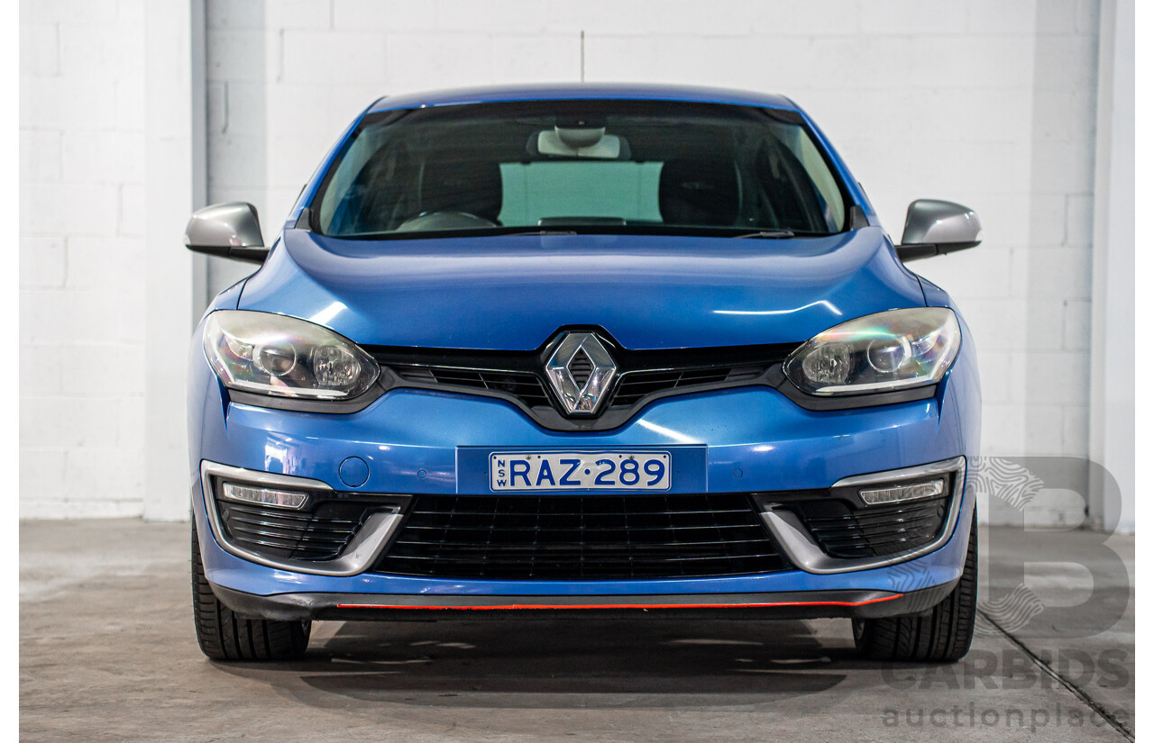 1/2015 Renault Megane Gt-Line B95 MY14 5d Hatchback Malta Blue Metallic Turbo Diesel 1.5L