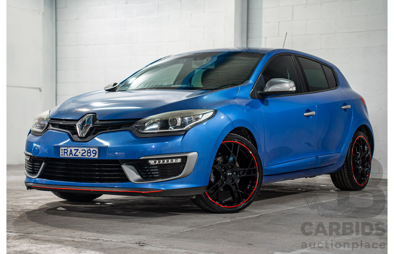 1/2015 Renault Megane Gt-Line B95 MY14 5d Hatchback Malta Blue Metallic Turbo Diesel 1.5L