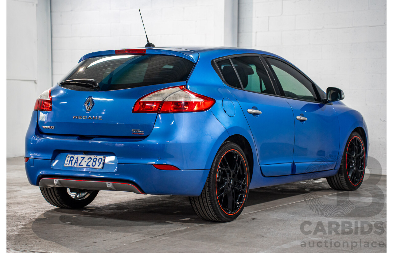 1/2015 Renault Megane Gt-Line B95 MY14 5d Hatchback Malta Blue Metallic Turbo Diesel 1.5L