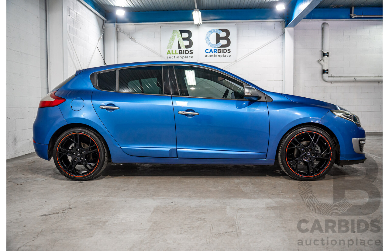 1/2015 Renault Megane Gt-Line B95 MY14 5d Hatchback Malta Blue Metallic Turbo Diesel 1.5L