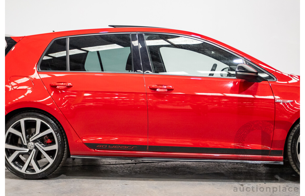 09/2016 Volkswagen Golf GTI 40 YEARS MK7 MY16 4d Hatchback Tornado Red Turbo 2.0L