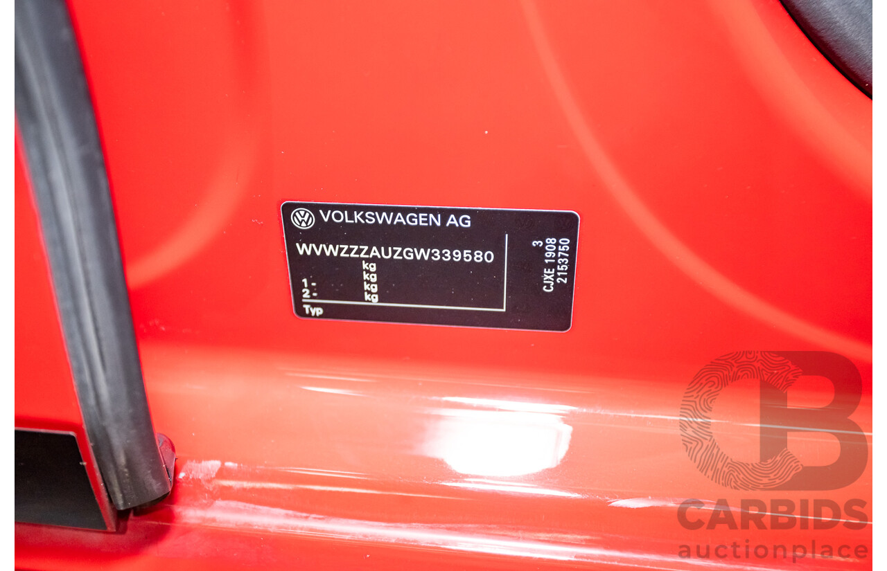 09/2016 Volkswagen Golf GTI 40 YEARS MK7 MY16 4d Hatchback Tornado Red Turbo 2.0L