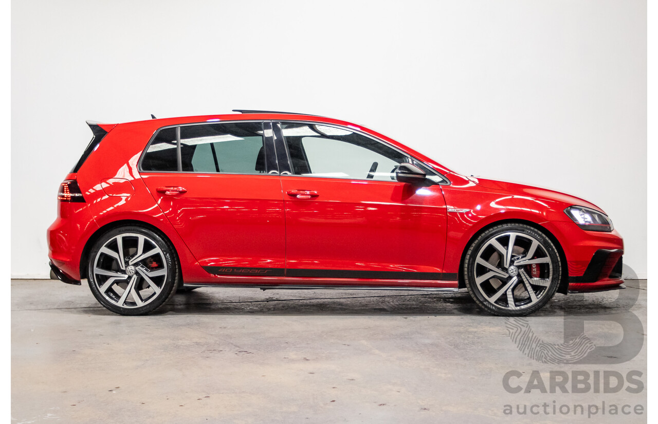 09/2016 Volkswagen Golf GTI 40 YEARS MK7 MY16 4d Hatchback Tornado Red Turbo 2.0L
