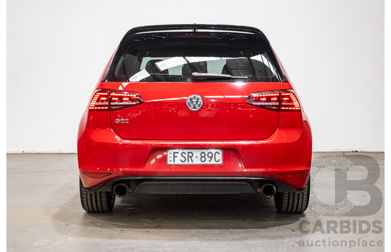 09/2016 Volkswagen Golf GTI 40 YEARS MK7 MY16 4d Hatchback Tornado Red Turbo 2.0L