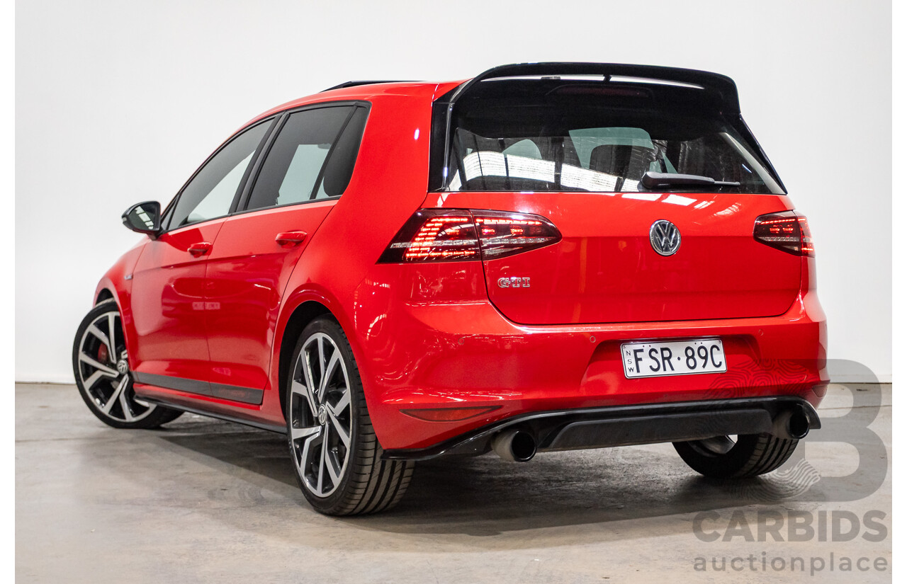 09/2016 Volkswagen Golf GTI 40 YEARS MK7 MY16 4d Hatchback Tornado Red Turbo 2.0L