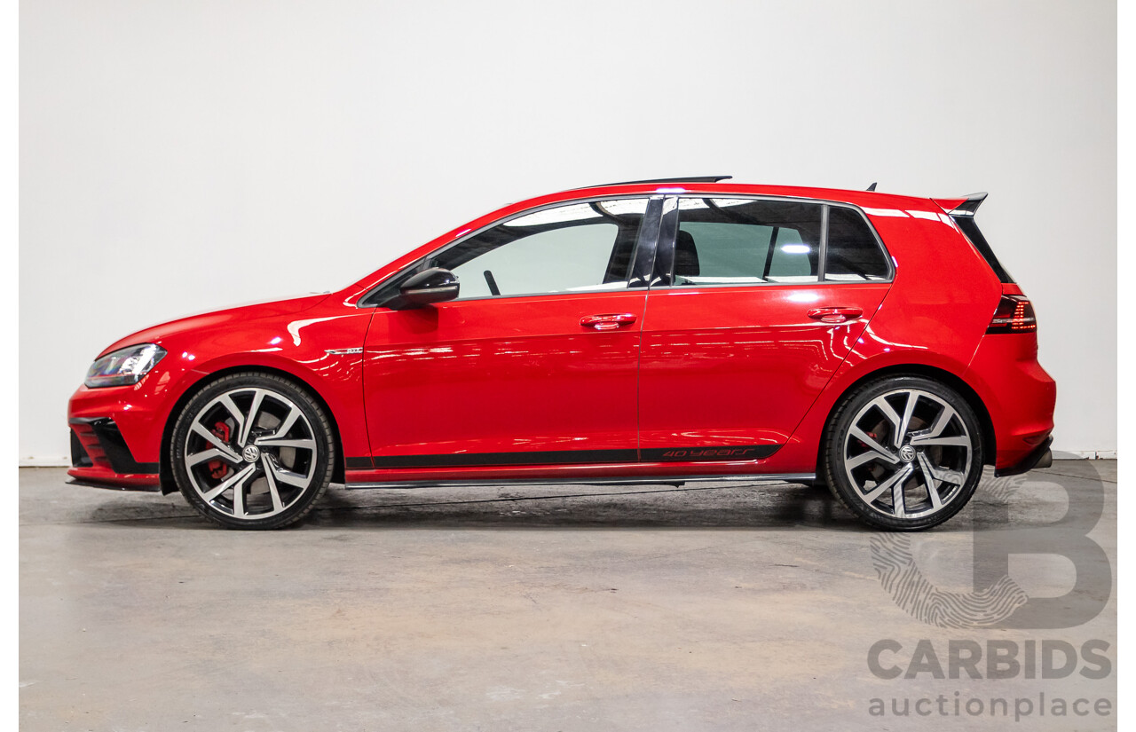 09/2016 Volkswagen Golf GTI 40 YEARS MK7 MY16 4d Hatchback Tornado Red Turbo 2.0L