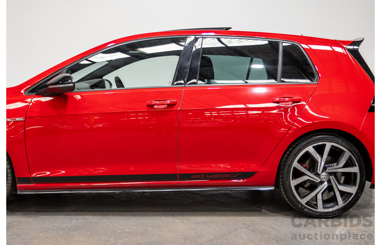 09/2016 Volkswagen Golf GTI 40 YEARS MK7 MY16 4d Hatchback Tornado Red Turbo 2.0L