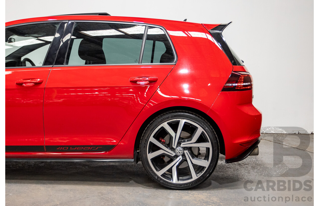 09/2016 Volkswagen Golf GTI 40 YEARS MK7 MY16 4d Hatchback Tornado Red Turbo 2.0L