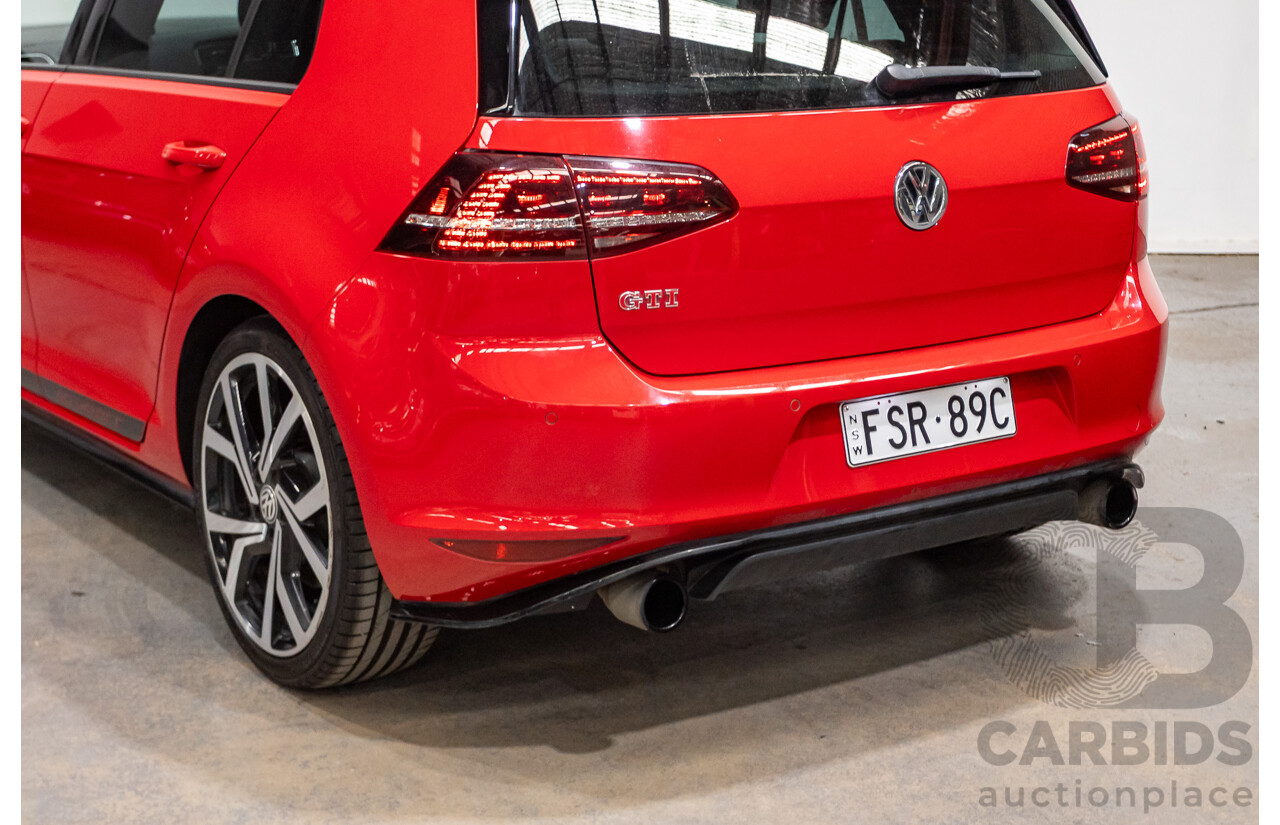 09/2016 Volkswagen Golf GTI 40 YEARS MK7 MY16 4d Hatchback Tornado Red Turbo 2.0L