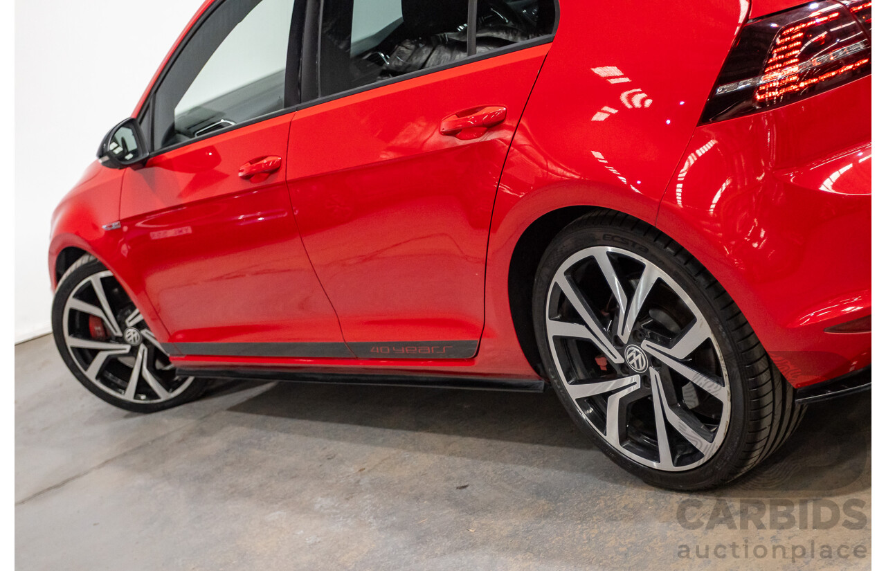 09/2016 Volkswagen Golf GTI 40 YEARS MK7 MY16 4d Hatchback Tornado Red Turbo 2.0L