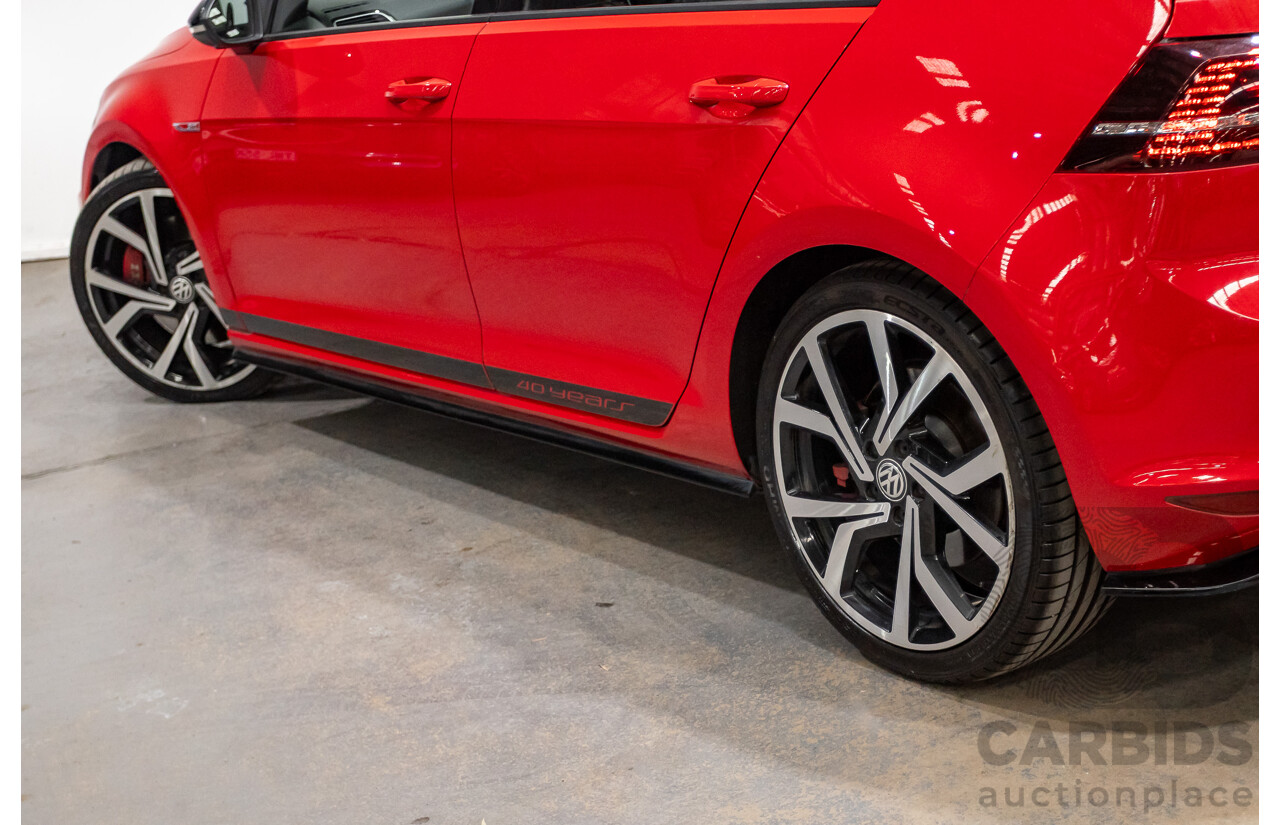 09/2016 Volkswagen Golf GTI 40 YEARS MK7 MY16 4d Hatchback Tornado Red Turbo 2.0L