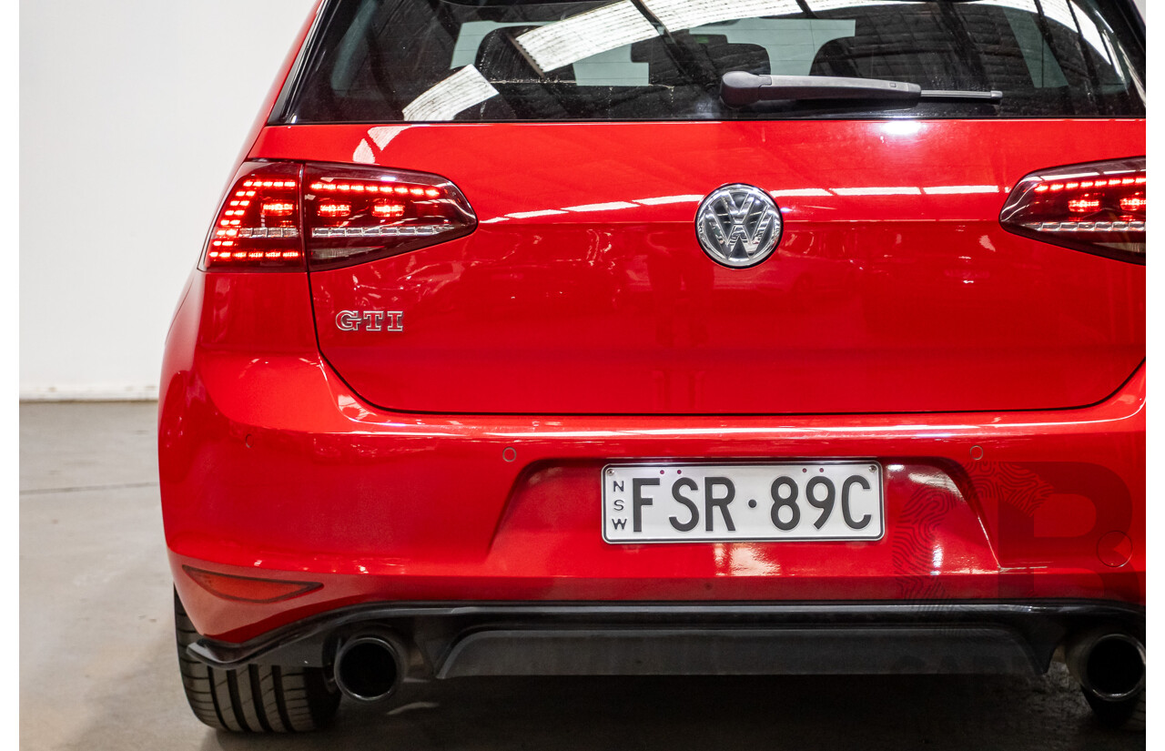 09/2016 Volkswagen Golf GTI 40 YEARS MK7 MY16 4d Hatchback Tornado Red Turbo 2.0L