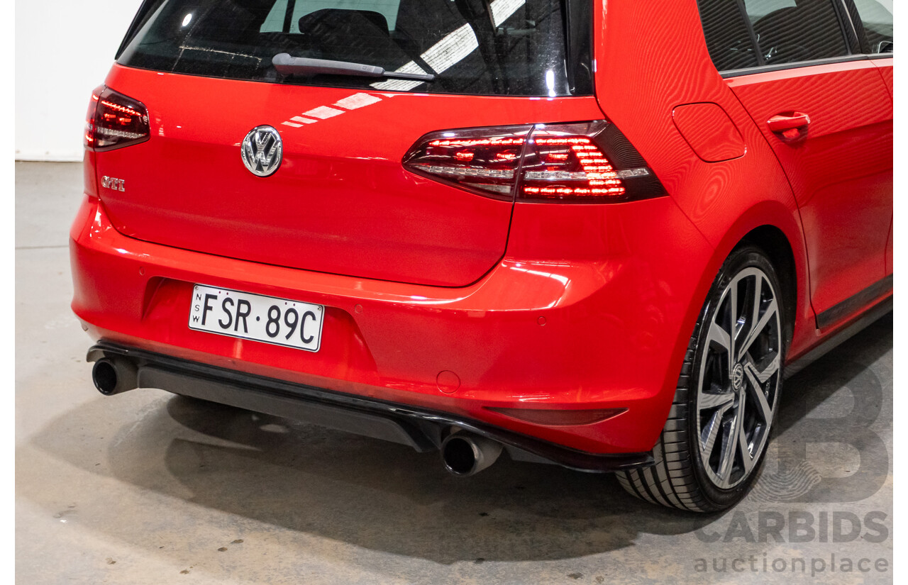 09/2016 Volkswagen Golf GTI 40 YEARS MK7 MY16 4d Hatchback Tornado Red Turbo 2.0L
