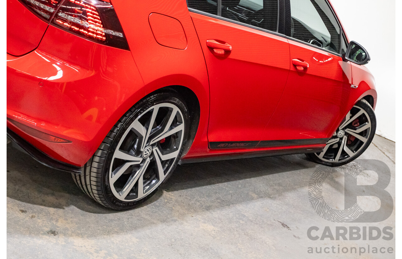 09/2016 Volkswagen Golf GTI 40 YEARS MK7 MY16 4d Hatchback Tornado Red Turbo 2.0L