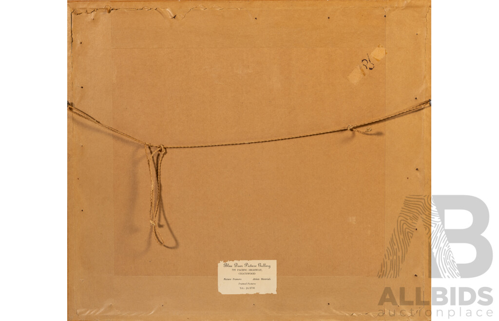 R. Montgomery, (20th Century, Australian), View Between the Gums, Lovely Original Vintage Watercolour, 35 x 40 cm (frame)