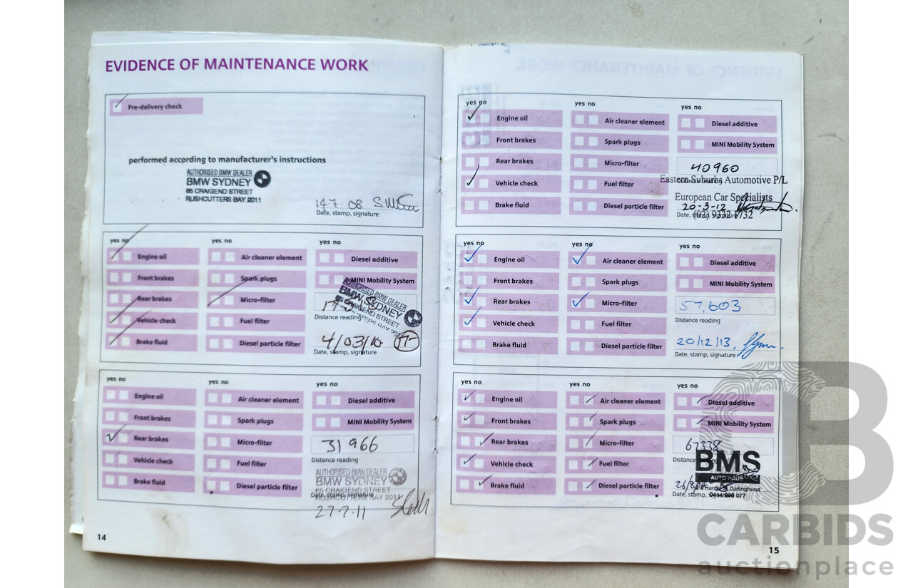 5/2008 Mini Cooper  R56 2d Hatchback Black 1.6L