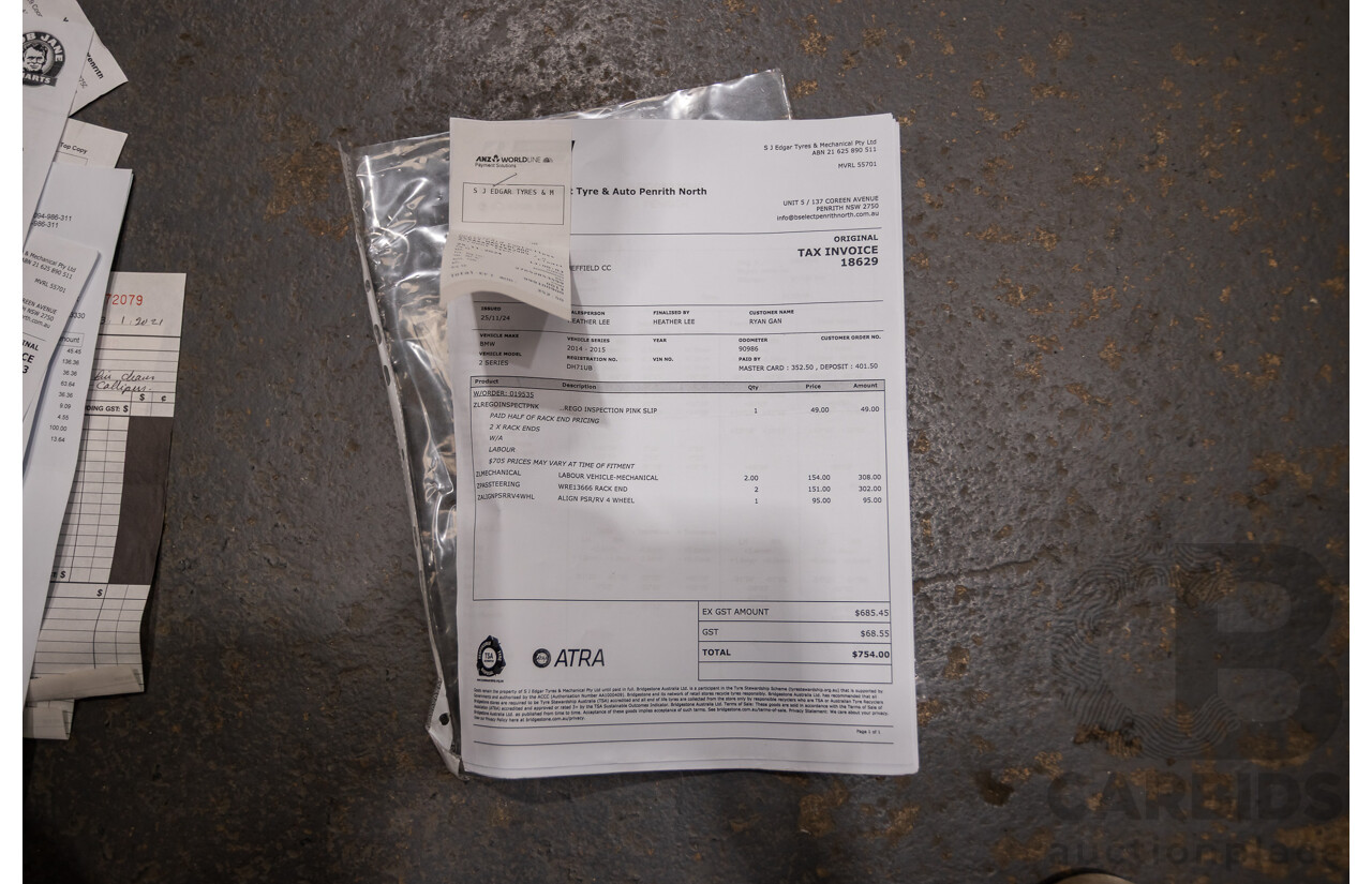 09/2014 BMW 228i M-Sport F22 MY15 2D Coupe Mineral White Turbo 2.0L