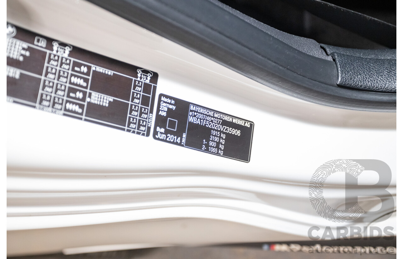 09/2014 BMW 228i M-Sport F22 MY15 2D Coupe Mineral White Turbo 2.0L