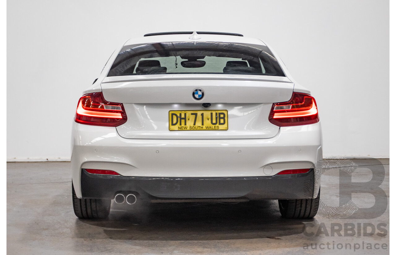 09/2014 BMW 228i M-Sport F22 MY15 2D Coupe Mineral White Turbo 2.0L