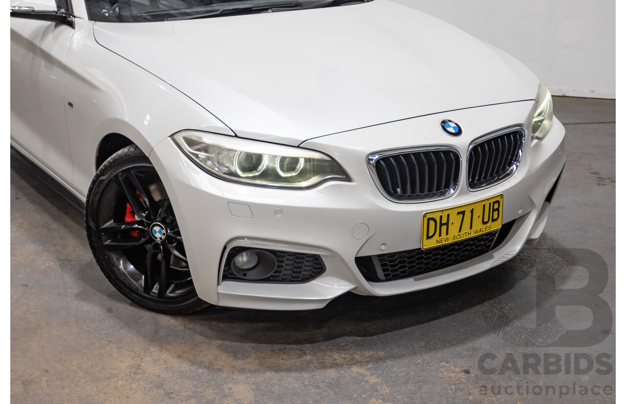 09/2014 BMW 228i M-Sport F22 MY15 2D Coupe Mineral White Turbo 2.0L