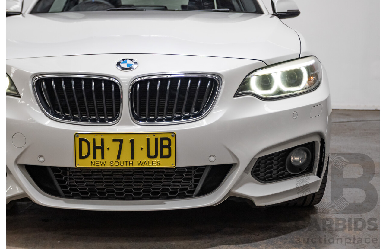 09/2014 BMW 228i M-Sport F22 MY15 2D Coupe Mineral White Turbo 2.0L