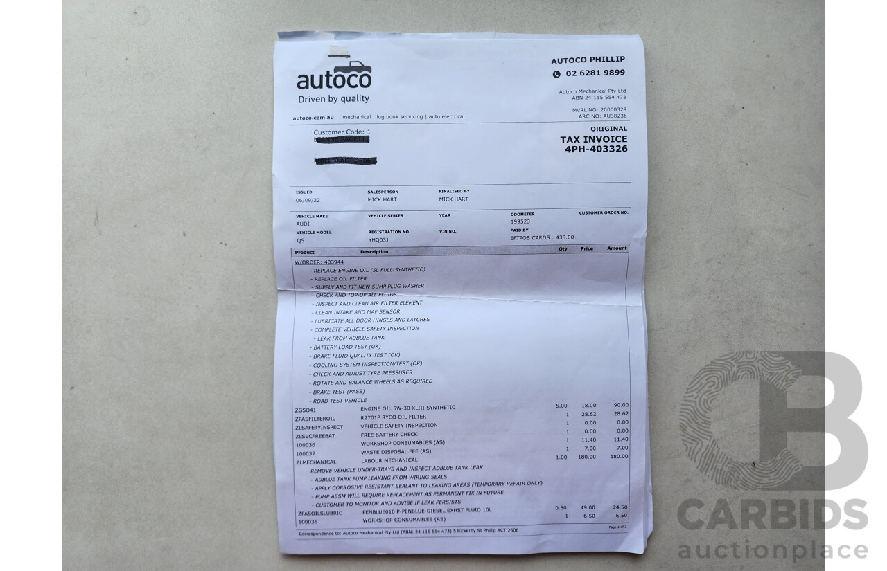 6/2011 Audi Q5 2.0 TDI Quattro 8R MY12 4d Wagon White 2.0L