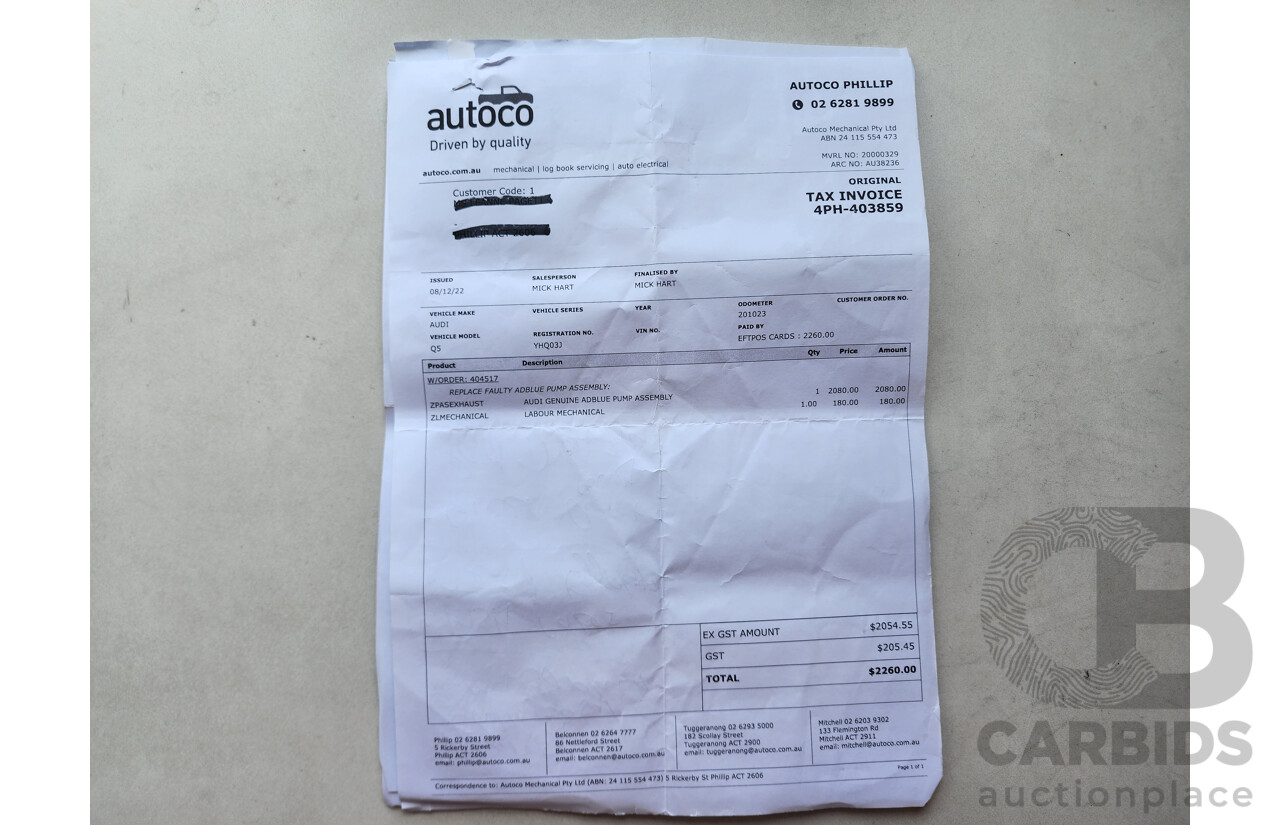 6/2011 Audi Q5 2.0 TDI Quattro 8R MY12 4d Wagon White 2.0L