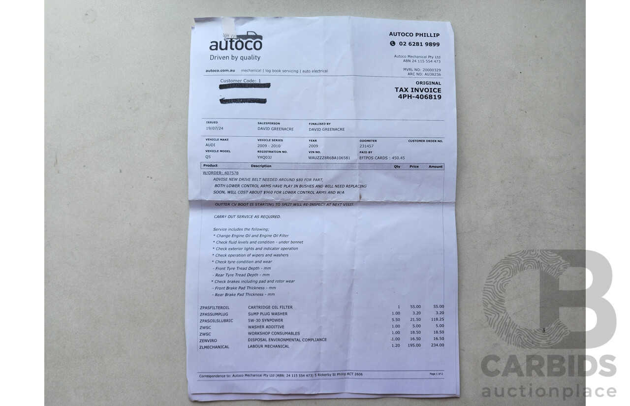 6/2011 Audi Q5 2.0 TDI Quattro 8R MY12 4d Wagon White 2.0L