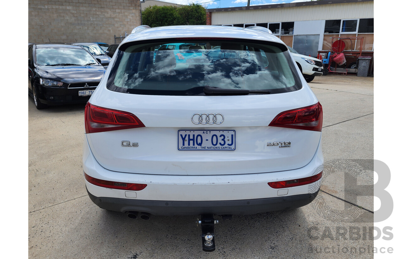 6/2011 Audi Q5 2.0 TDI Quattro 8R MY12 4d Wagon White 2.0L