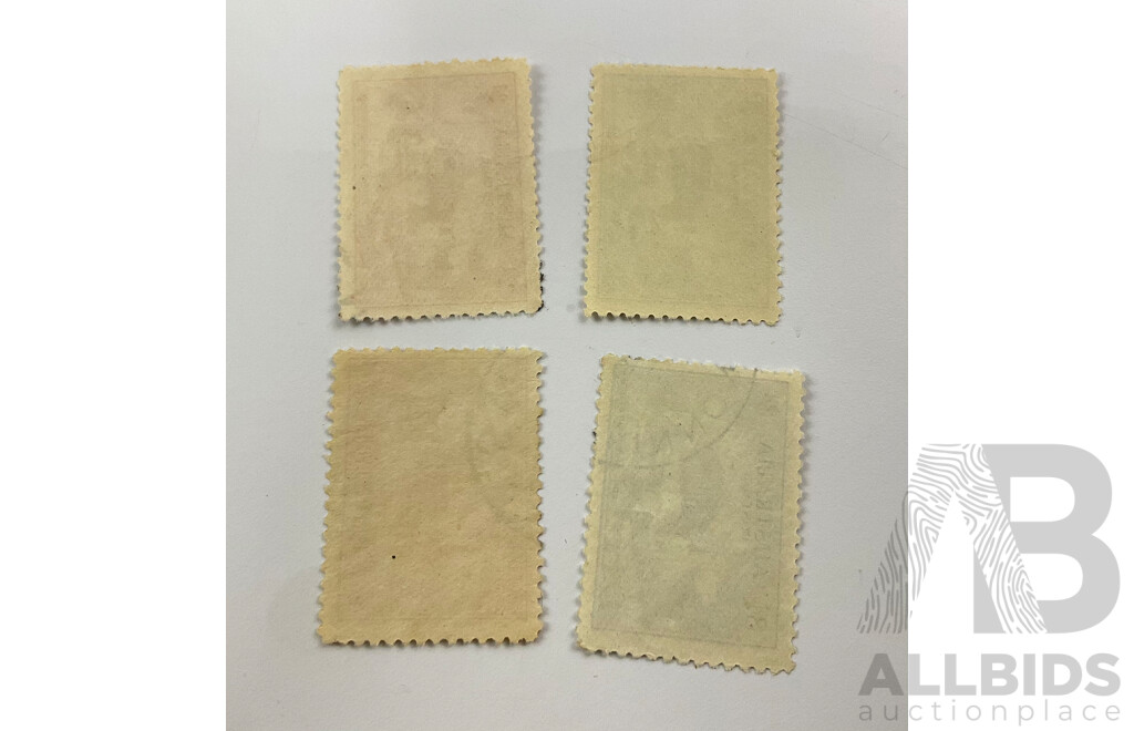 Rare Australian 1932 Sydney Harbour Bridge Set, Never Hinged, Light Cancel on Five Shilling