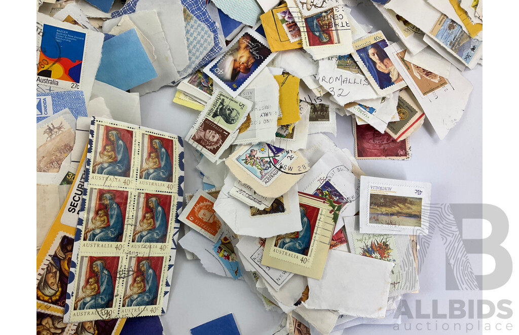 Collection of Australian Cancelled Stamps, Examples Spanning 1960's to 2000's - Approximately Two Kilograms