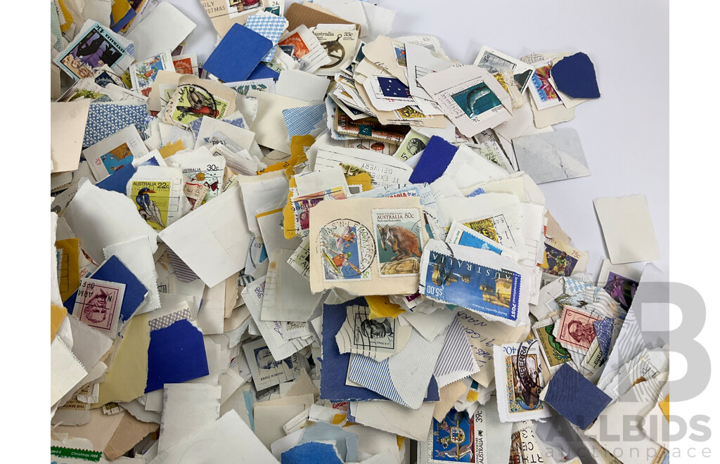 Collection of Australian Cancelled Stamps, Examples Spanning 1960's to 2000's - Approximately Two Kilograms