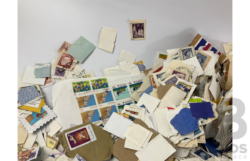 Collection of Australian Cancelled Stamps, Examples Spanning 1960's to 2000's - Approximately Two Kilograms