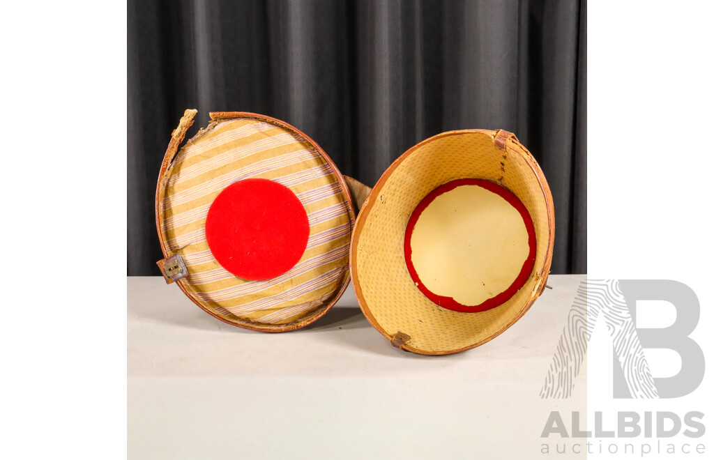 Late Georgian Leather Hat Box