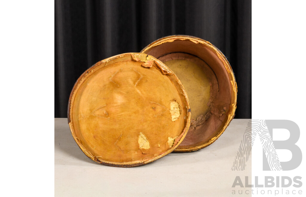 Late Georgian Leather Hat Box