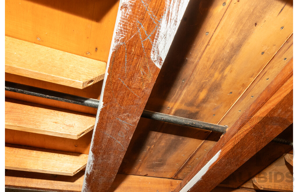 Victorian Oak Extension Dining Table with White Washed Finish