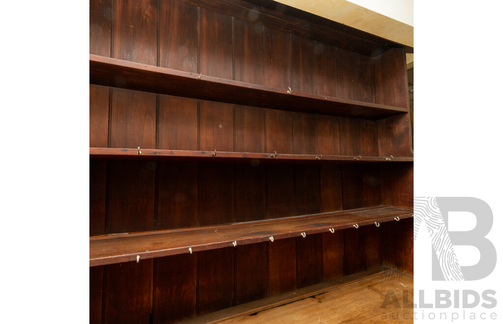 Large Rustic Victorian Pine Kitchen Dresser